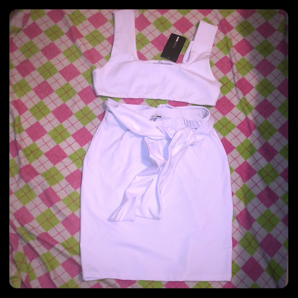 White two piece matching Set